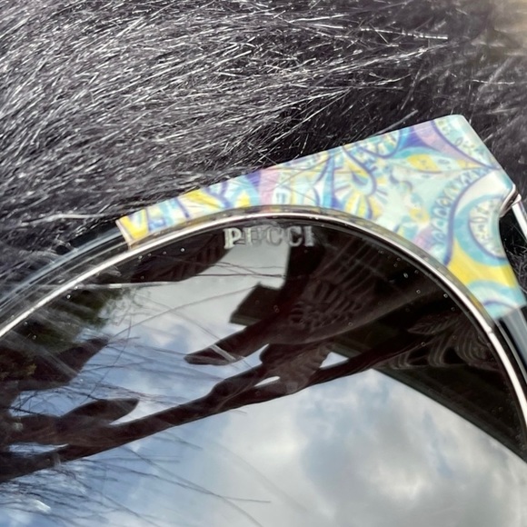 NWT EMILIO Pucci Gradient Oval 55mm Black Sunnies Shades Sunglasses - Picture 13 of 16